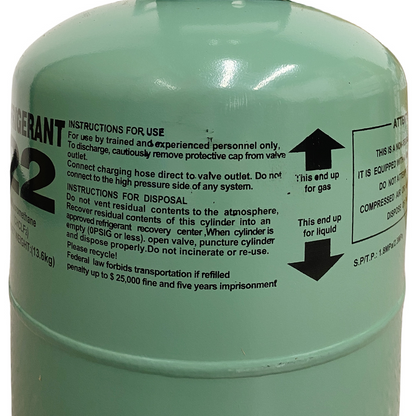 R22 Refrigerant Gas Cylinder 30 lb