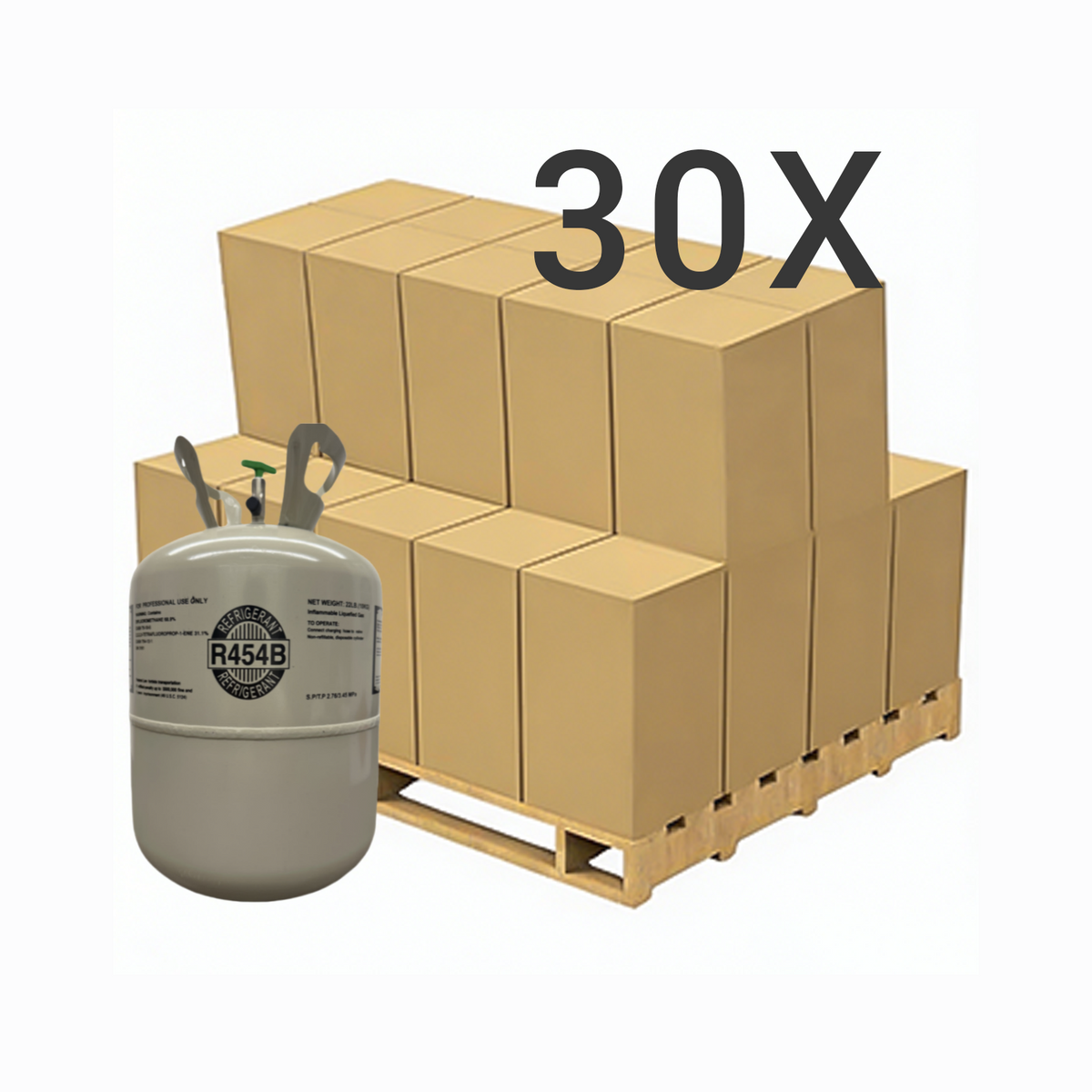 R454B Refrigerant Gas Cylinder 22 lb
