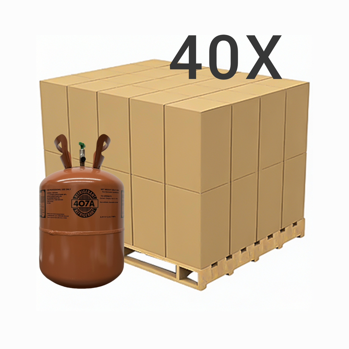 R407A Refrigerant Gas Cylinder 25 lb